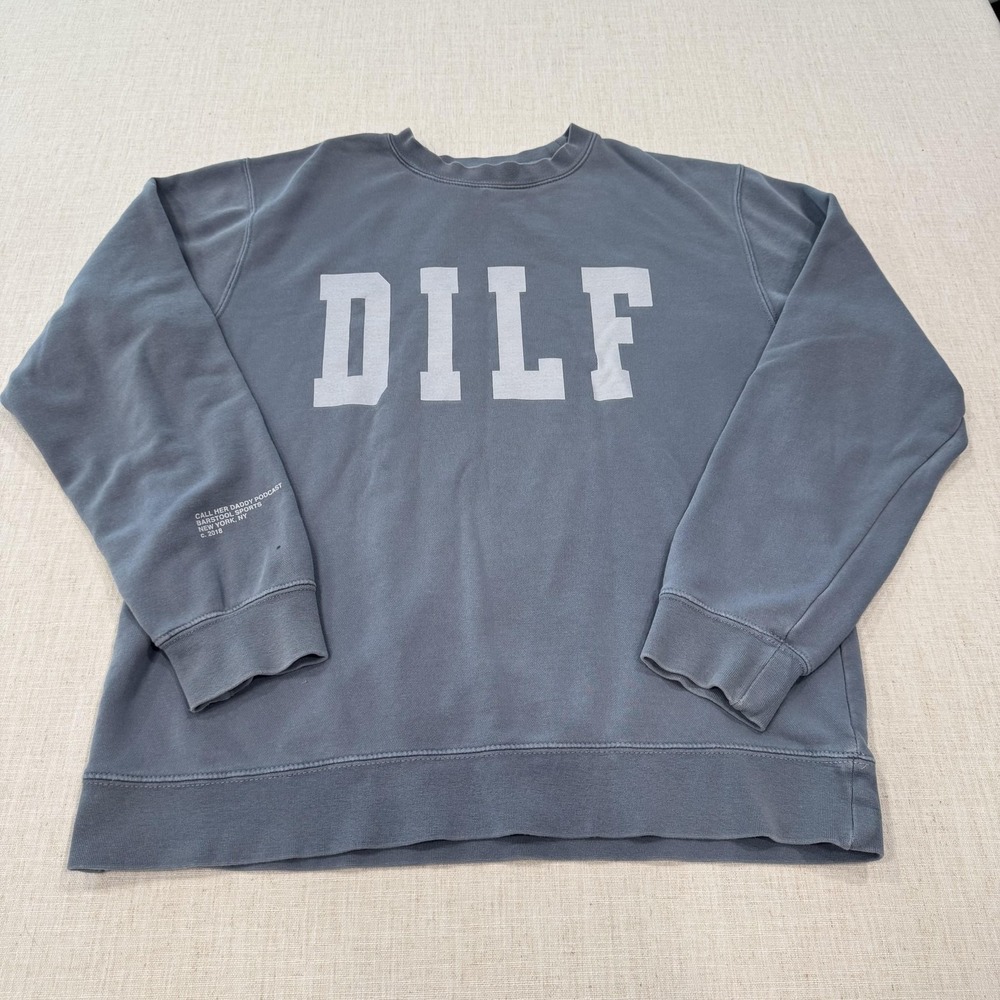 Call Her Daddy Womens Medium DILF Sweatshirt Pullover Podcast Barstool Sports